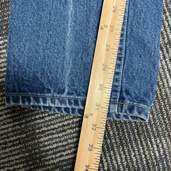 LEE Vintage Distressed Women's High Waisted Rigid Denim Jeans Size 14L - Picture 13 of 13